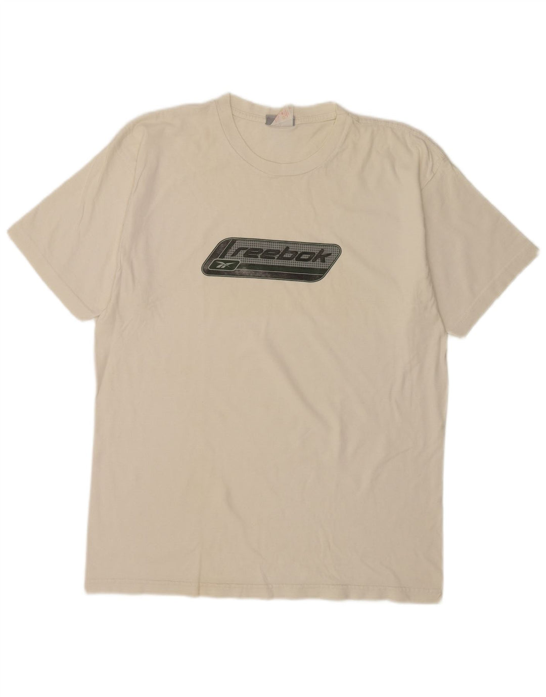 Camiseta gráfica masculina Reebok Top grande de algodão branco