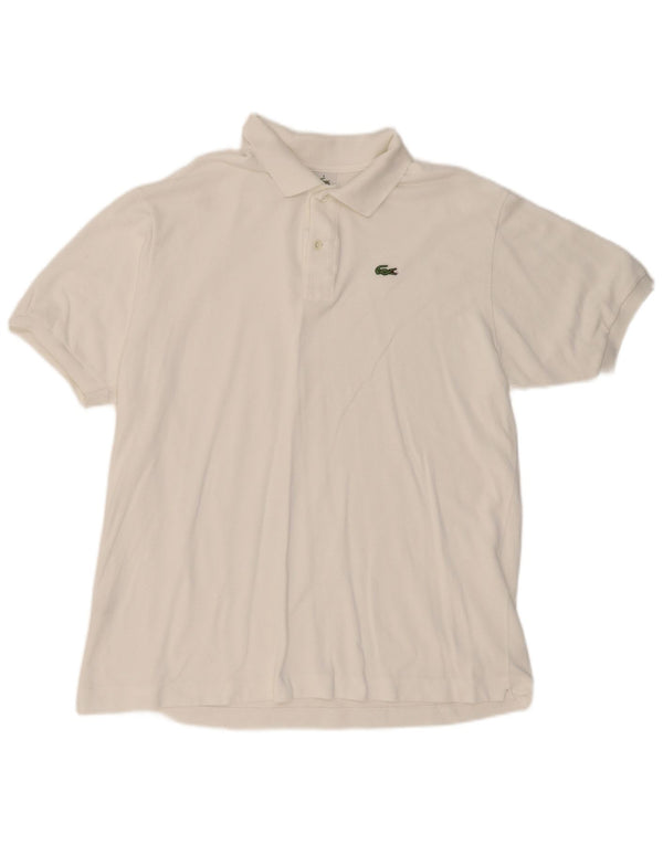 Camisa polo masculina LACOSTE tamanho 6 XL algodão branco