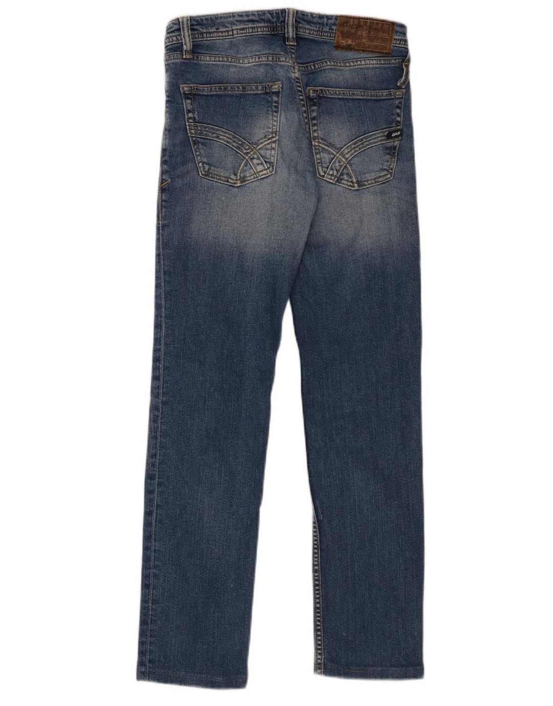 GAS Womens Albert Slim Jeans W28 L28 Azul Algodão