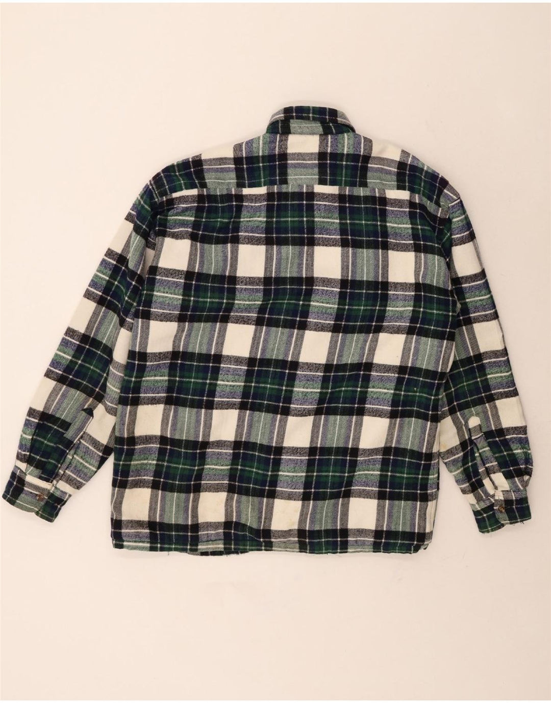 ACTIVE Mens Flannel Shirt Large Green Check Vintage Active and Second-Hand Active from Messina Hembry 