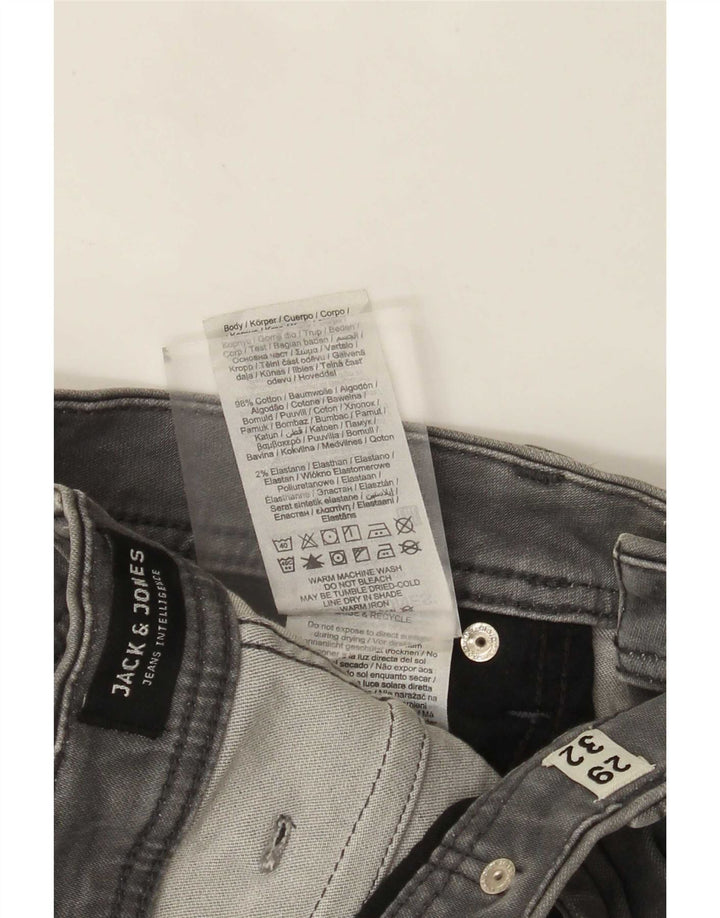 Jeans masculinos Jack & Jones Slim W29 L32 algodão cinza