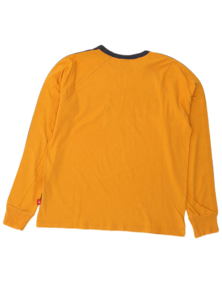 Converse Mens Graphic Top Manga Longa Pequeno Algodão Amarelo