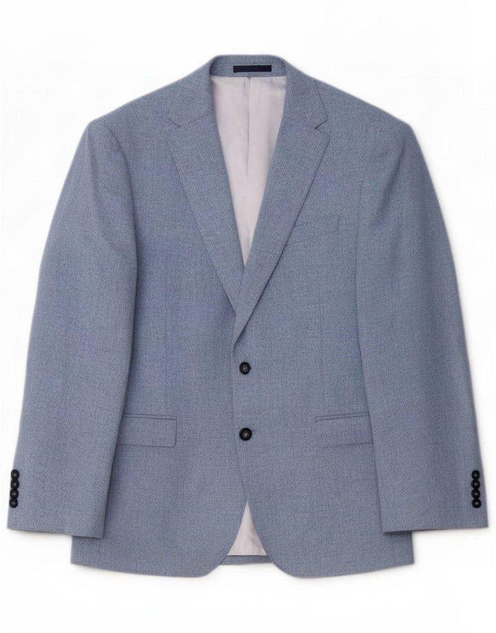 Jaqueta Blazer masculina de 2 botões Marks & Spencer Reino Unido 42 XL Lã azul