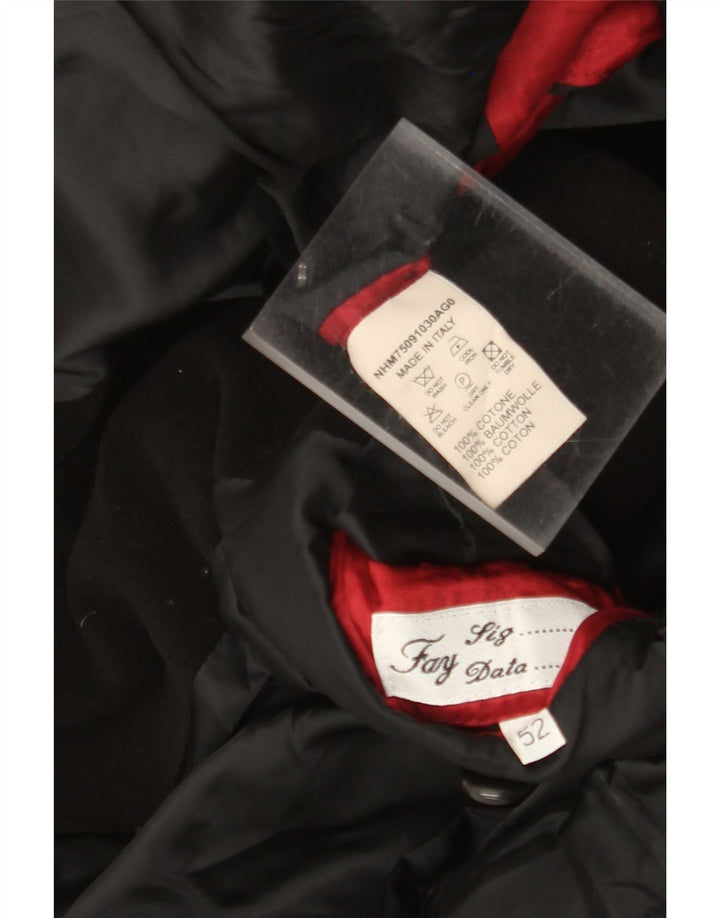 Jaqueta blazer masculina Fay com 3 botões IT 52 XL algodão preto