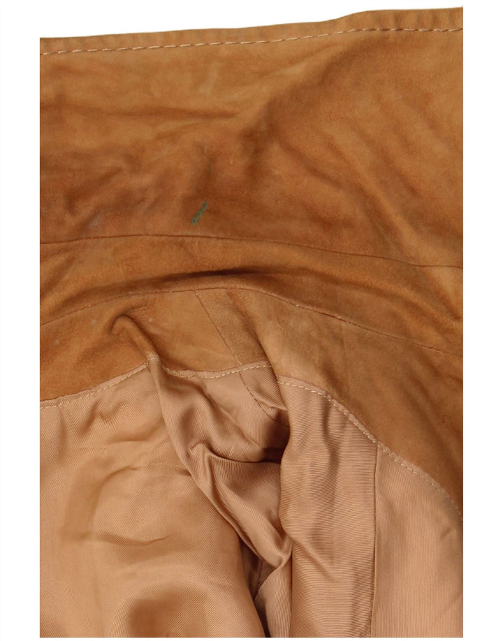 Jaqueta feminina vintage de camurça militar IT 48 XL marrom