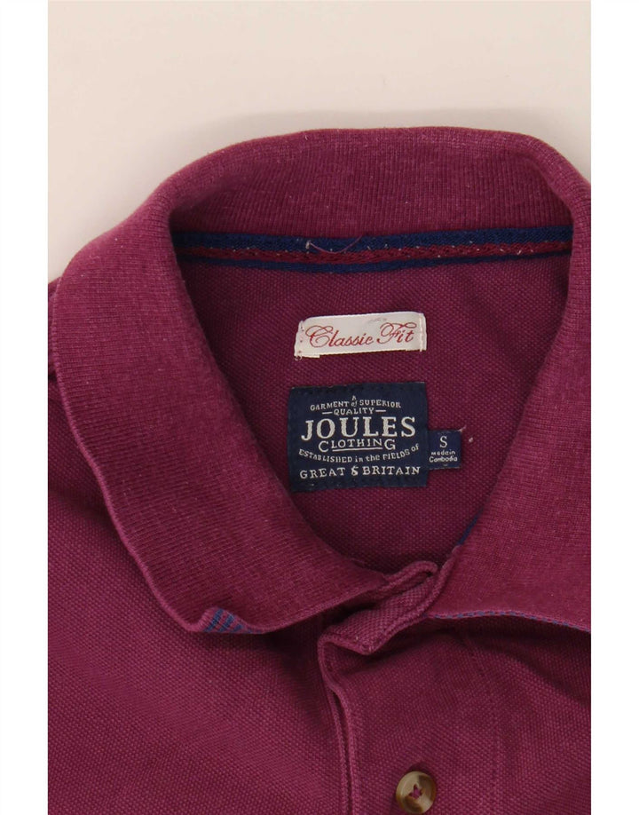 Camisa polo masculina Joules Classic Fit pequena roxa