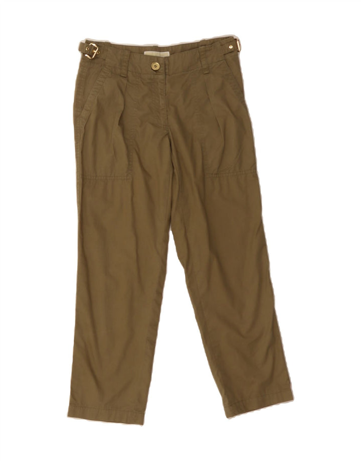 MICHAEL KORS Womens Straight Casual Trousers W32 L25 Khaki Cotton Vintage Michael Kors and Second-Hand Michael Kors from Messina Hembry 
