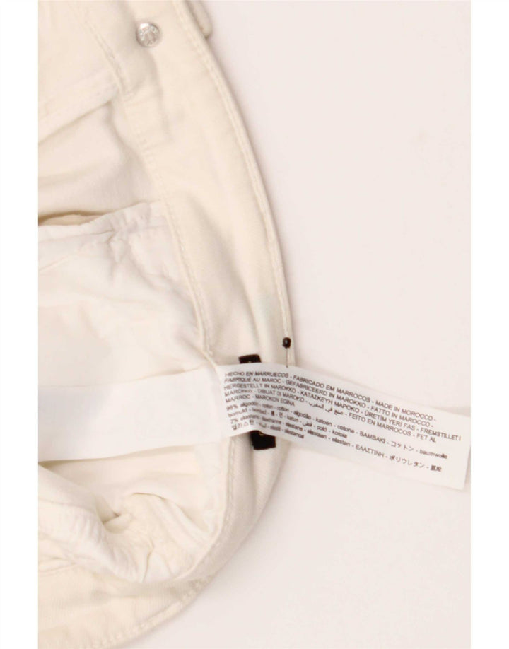 Massimo Dutti Womens Flared Jeans EU 38 Small W28 L29 Off White Cotton