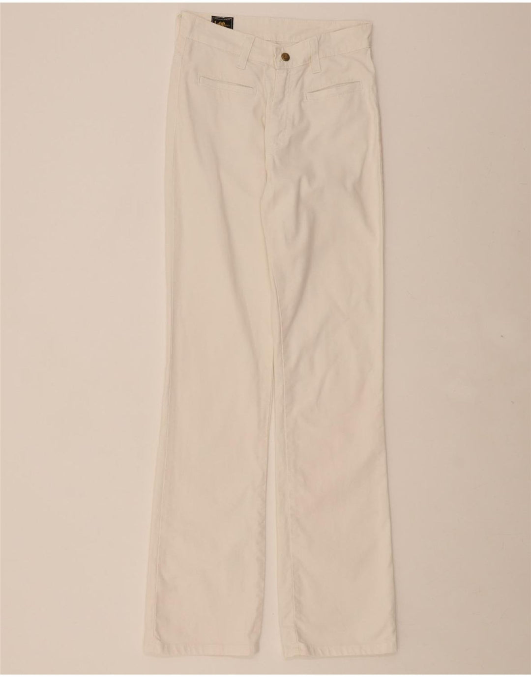 LEE Womens High Waist Casual Trousers W26 L33 White Cotton Vintage Lee and Second-Hand Lee from Messina Hembry 