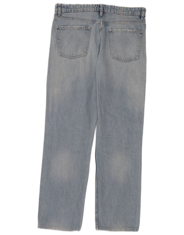 Calça jeans reta feminina Zara EU 40 médio W30 L30 azul