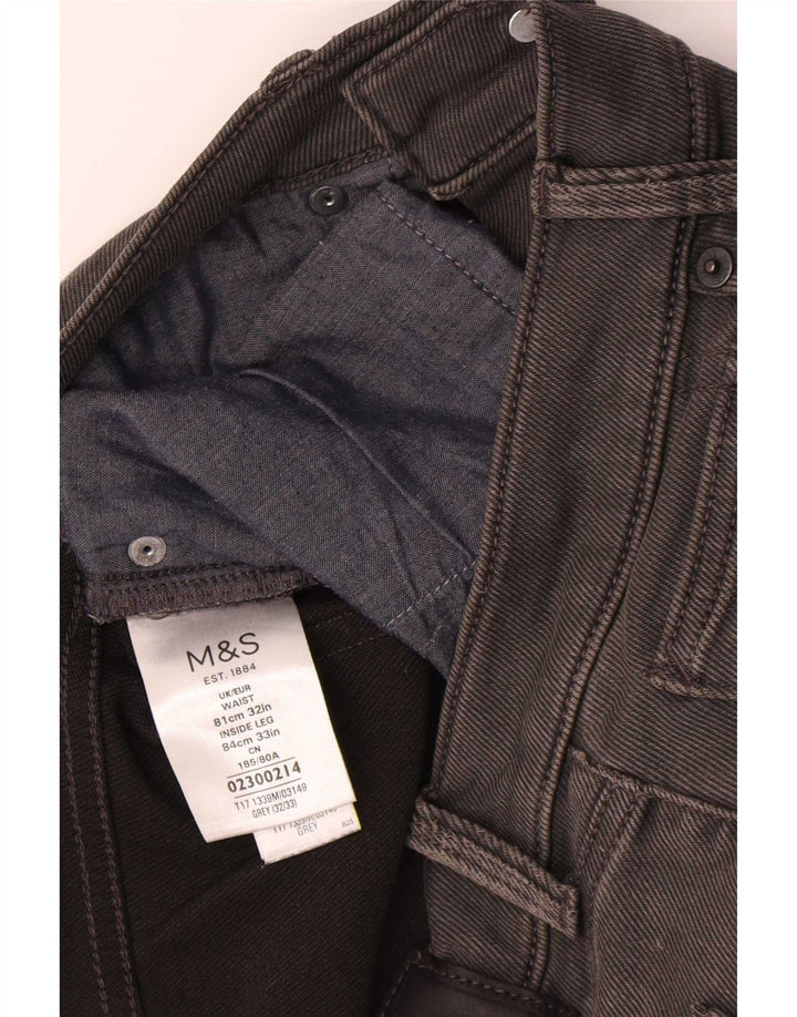 Marks & Spencer Jeans Slim Feminino W32 L33 Algodão Cinza
