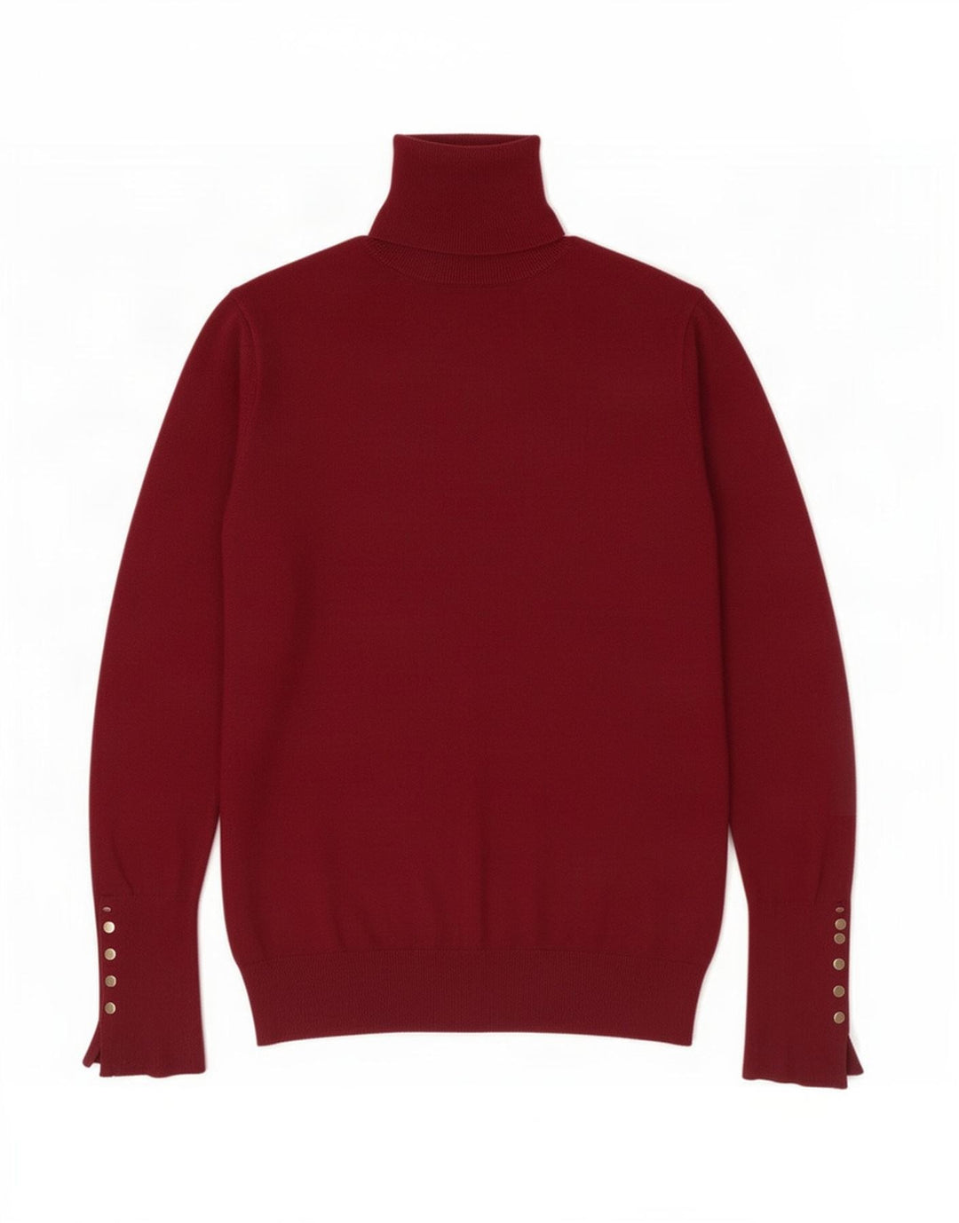Zara Suéter feminino com gola redonda e gola redonda, Reino Unido 12 Médio Borgonha
