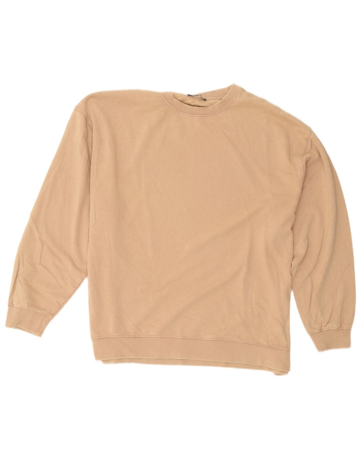 Zara Womens Oversized Sweatshirt Jumper Reino Unido 14 Grande Bege