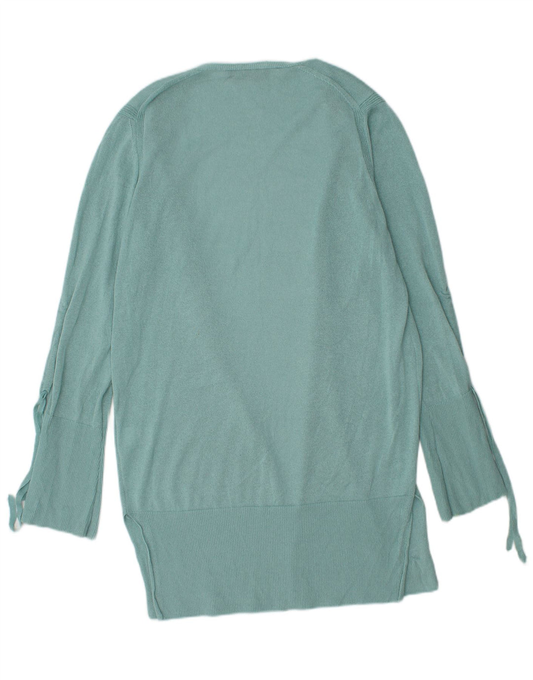 Suéter cardigã feminino Longline da Marks & Spencer Reino Unido 12 médio turquesa