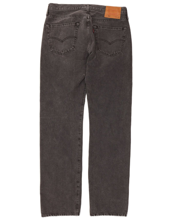 Calça jeans masculina Levi's 501 Straight W33 L32 cinza algodão
