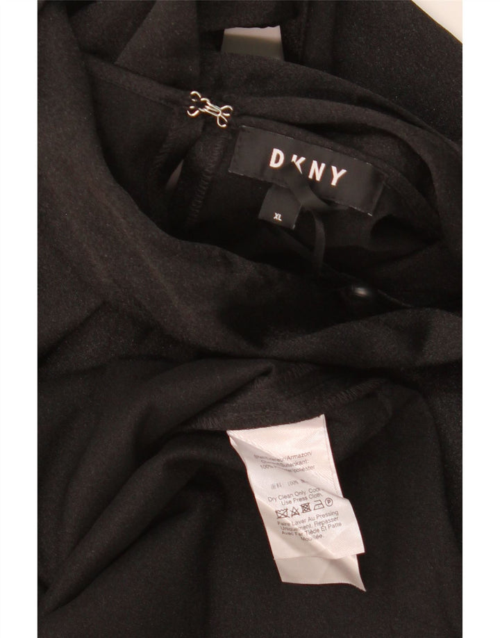 Blusa feminina sem mangas DKNY UK 18 XL poliéster preto