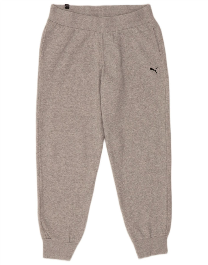 Calça de treino masculina Puma Joggers cinza médio algodão