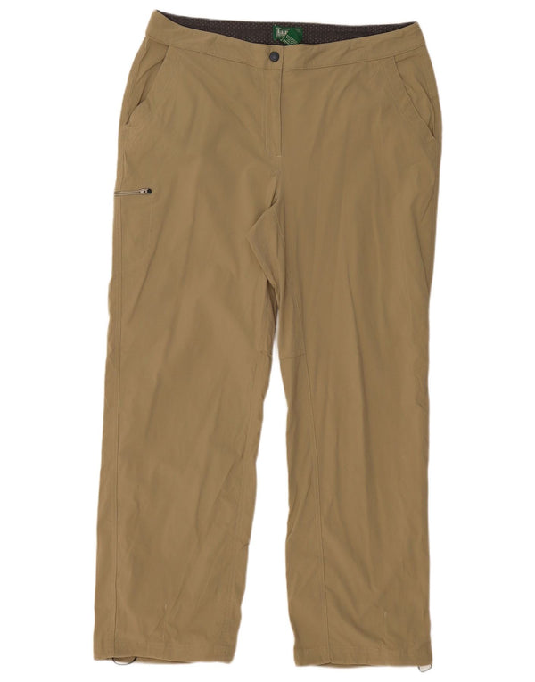 Calça cargo feminina L.L.BEAN reta US 16 2XL W36 L30 cáqui nylon