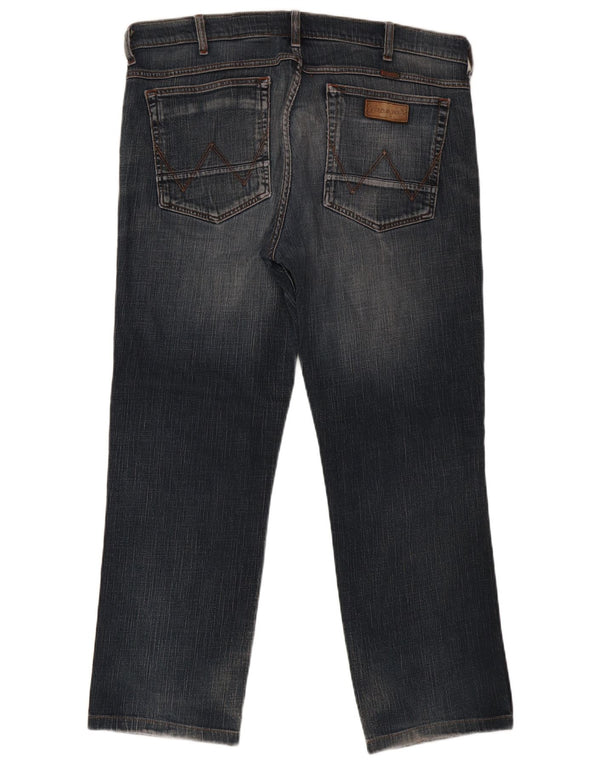 Wrangler Mens Greensboro Straight Jeans W38 L29 Azul Algodão