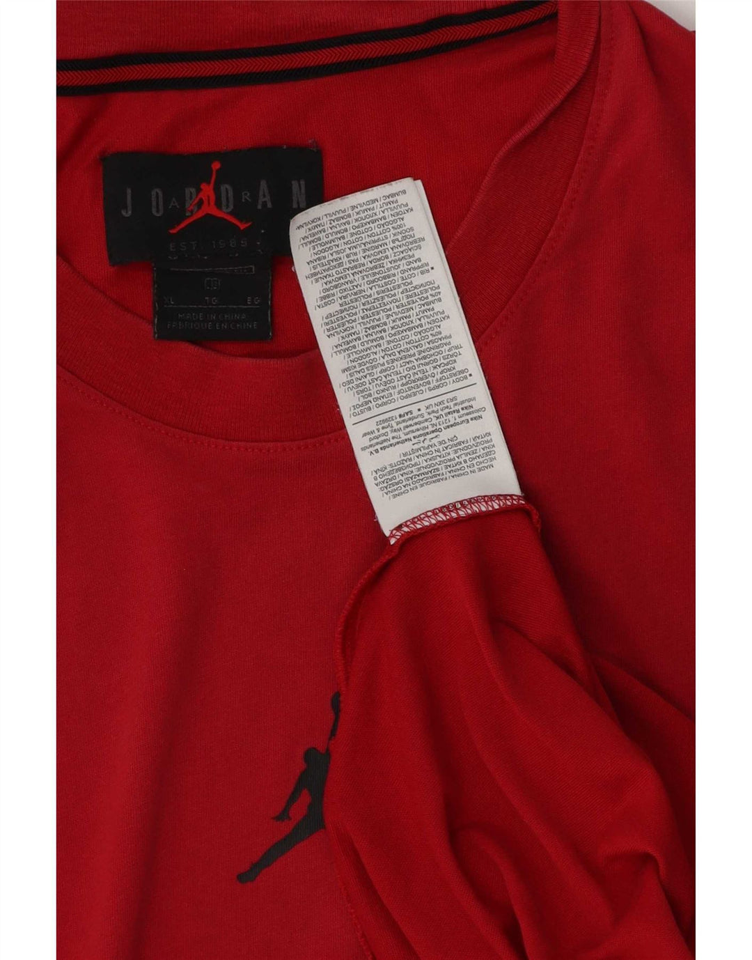 Jordan Mens Colete Top XL Algodão Vermelho