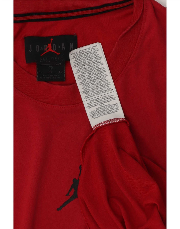 Jordan Mens Colete Top XL Algodão Vermelho