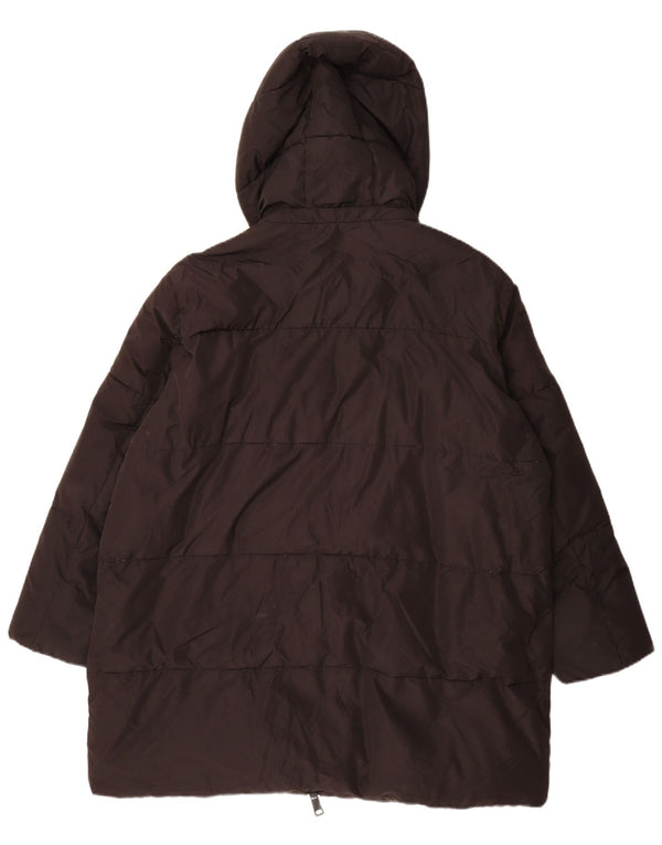 Zara Casaco masculino com capuz e acolchoado de grandes dimensões UK 14 Médio Preto Poliéster