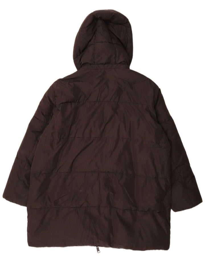 Zara Casaco masculino com capuz e acolchoado de grandes dimensões UK 14 Médio Preto Poliéster