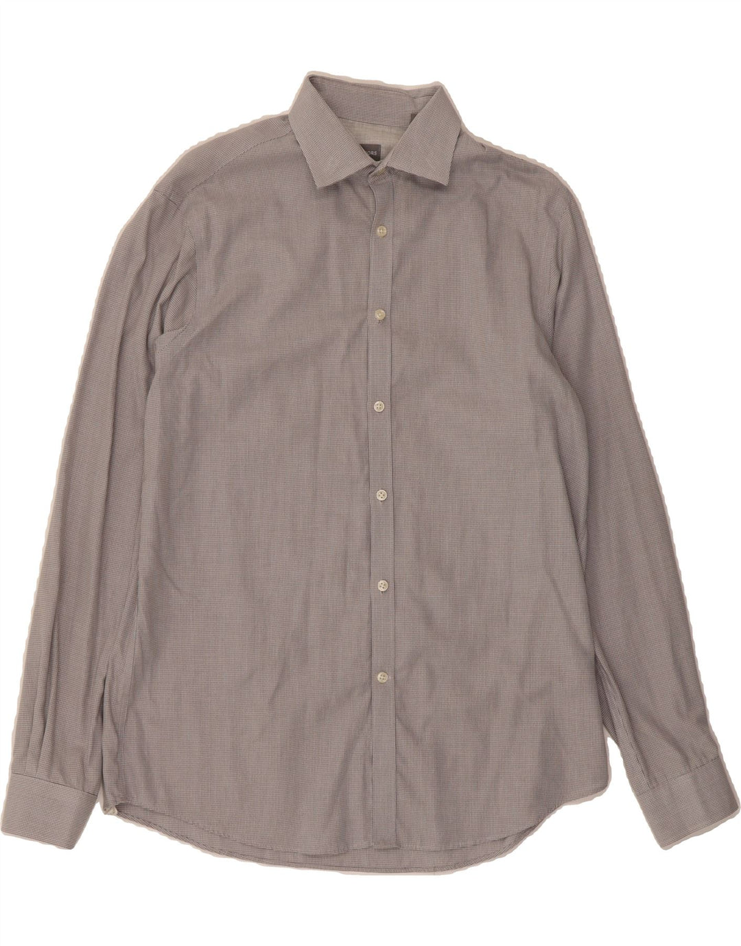 MICHAEL KORS Mens Regular Fit Shirt Size 16 Large Grey Houndstooth Cotton Vintage Michael Kors and Second-Hand Michael Kors from Messina Hembry 