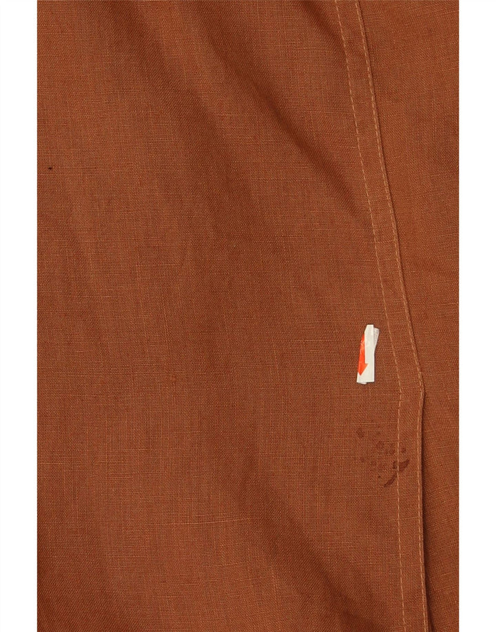 Saia reta feminina VINTAGE W28 marrom médio