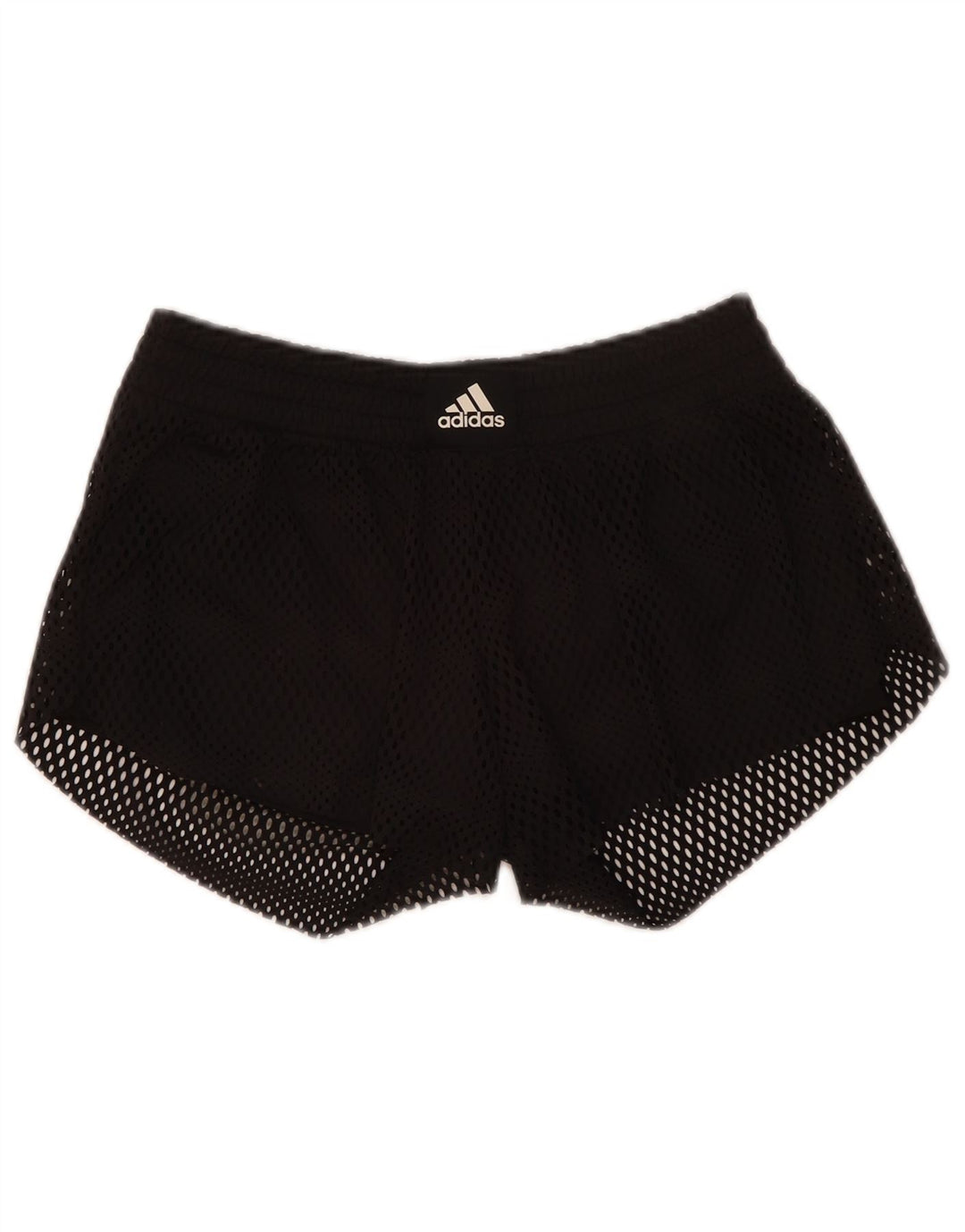 Shorts esportivos femininos Adidas UK 10 pequeno poliéster preto