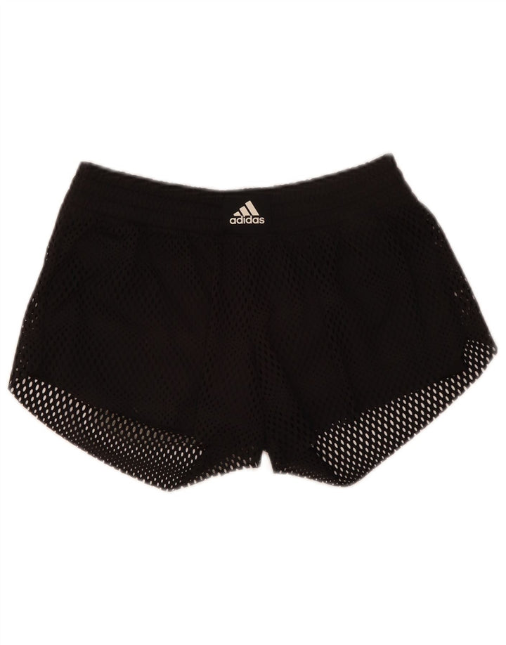 Shorts esportivos femininos Adidas UK 10 pequeno poliéster preto