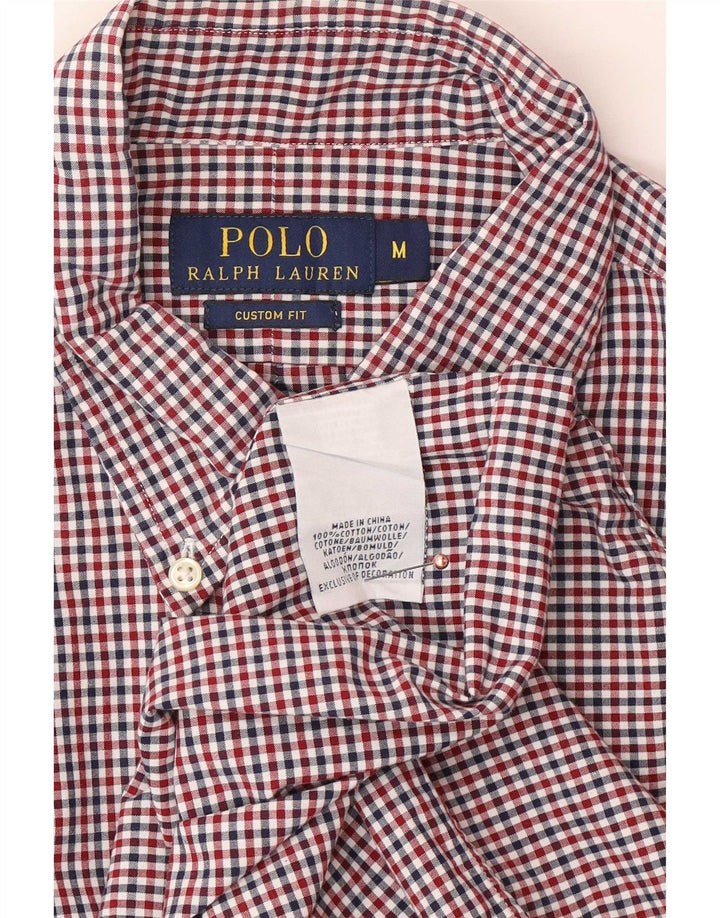 Polo Ralph Lauren Camisa masculina de ajuste personalizado médio algodão guingão multicolorido
