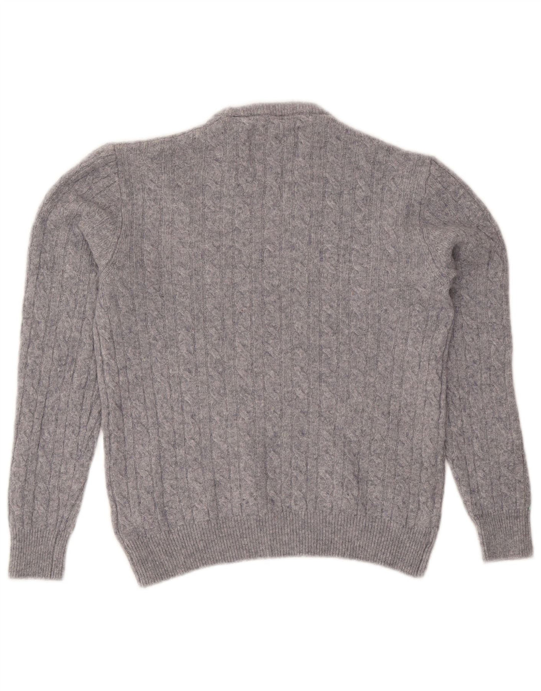 Suéter feminino Jack Wills com gola redonda Reino Unido 14 lã manchada cinza médio