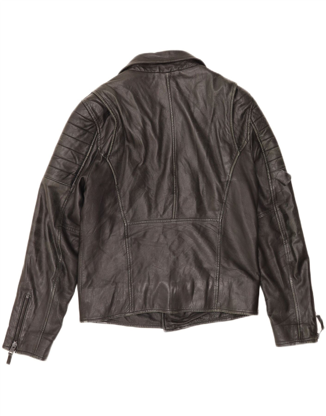 Jaqueta masculina de couro para motociclista Infinity UK 40 grande preta