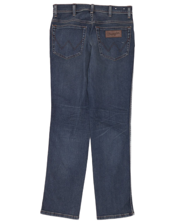 Wrangler Masculino Texas Slim Jeans W30 L30 Azul Marinho Algodão