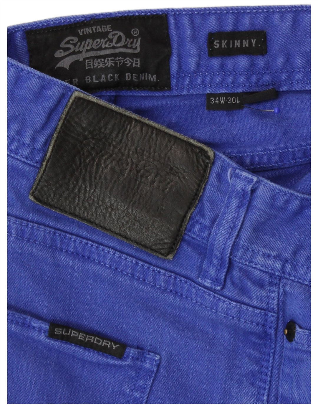 Jeans skinny masculino Superdry W34 L30 azul