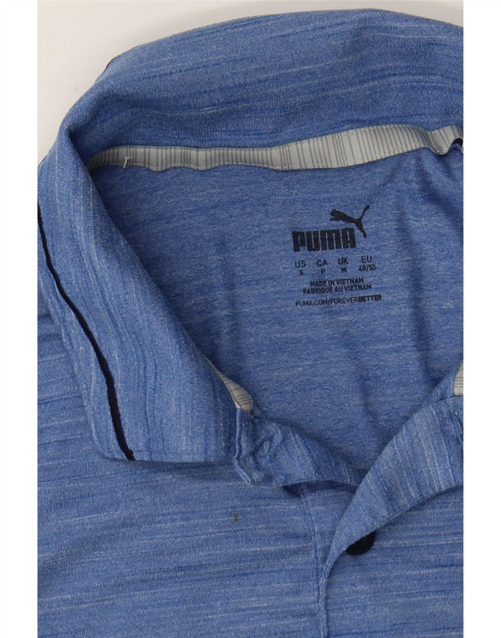 PUMA Mens Polo Shirt Medium Blue Vintage Puma and Second-Hand Puma from Messina Hembry 