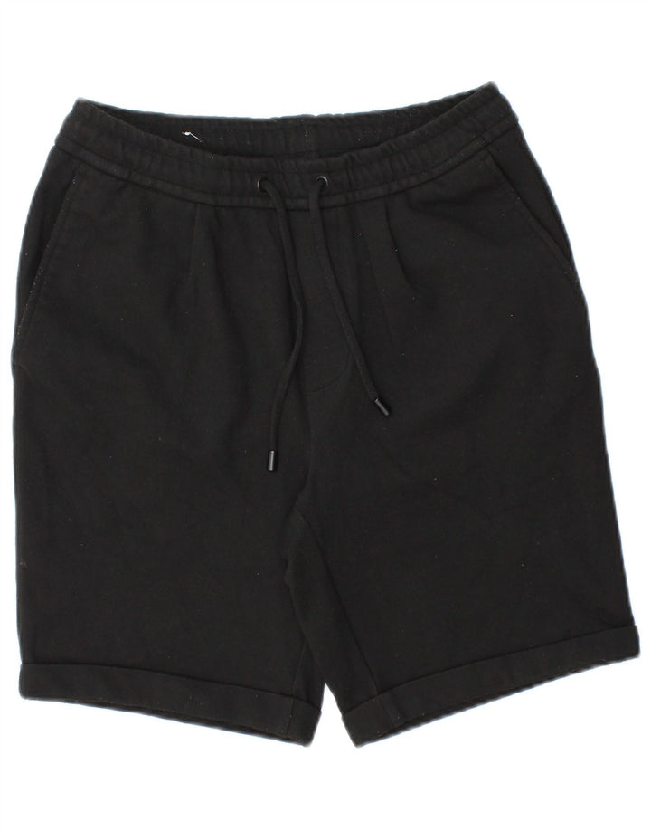 Zara Mens Sport Shorts Pequeno Poliéster Preto