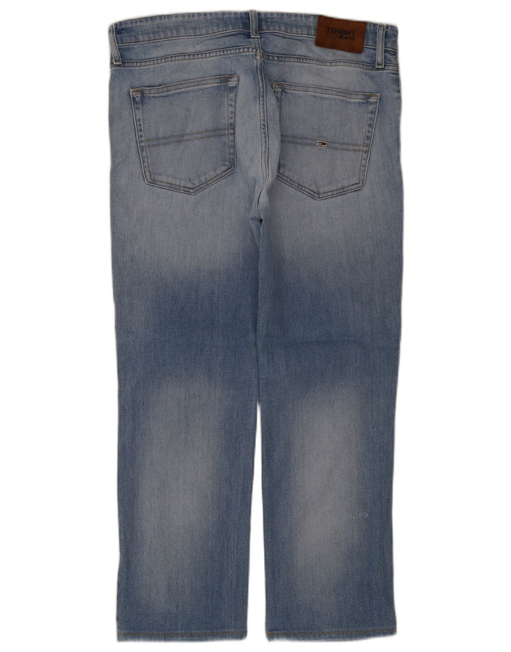 Tommy Hilfiger Masculino Regular Straight Jeans W34 L27 Azul Algodão