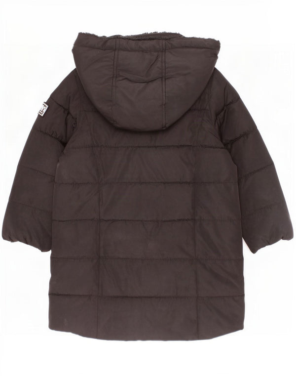Casaco acolchoado com capuz para meninas Dkny 18-24 meses preto nylon