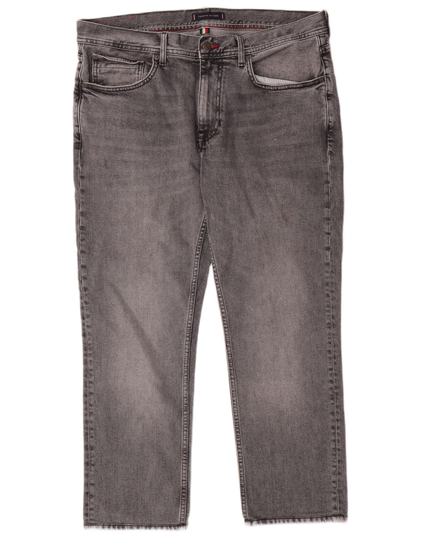 TOMMY HILFIGER Masculino Denton Straight Jeans W36 L27 Cinza