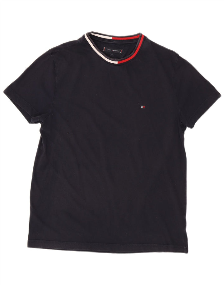 Camiseta masculina TOMMY HILFIGER de algodão azul marinho médio