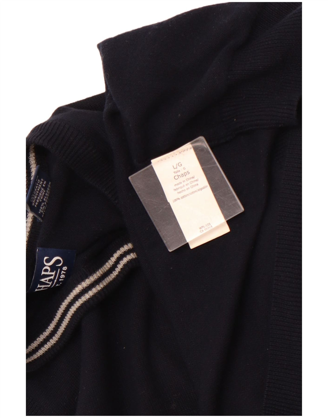 Regata masculina CHAPS colete grande algodão azul marinho