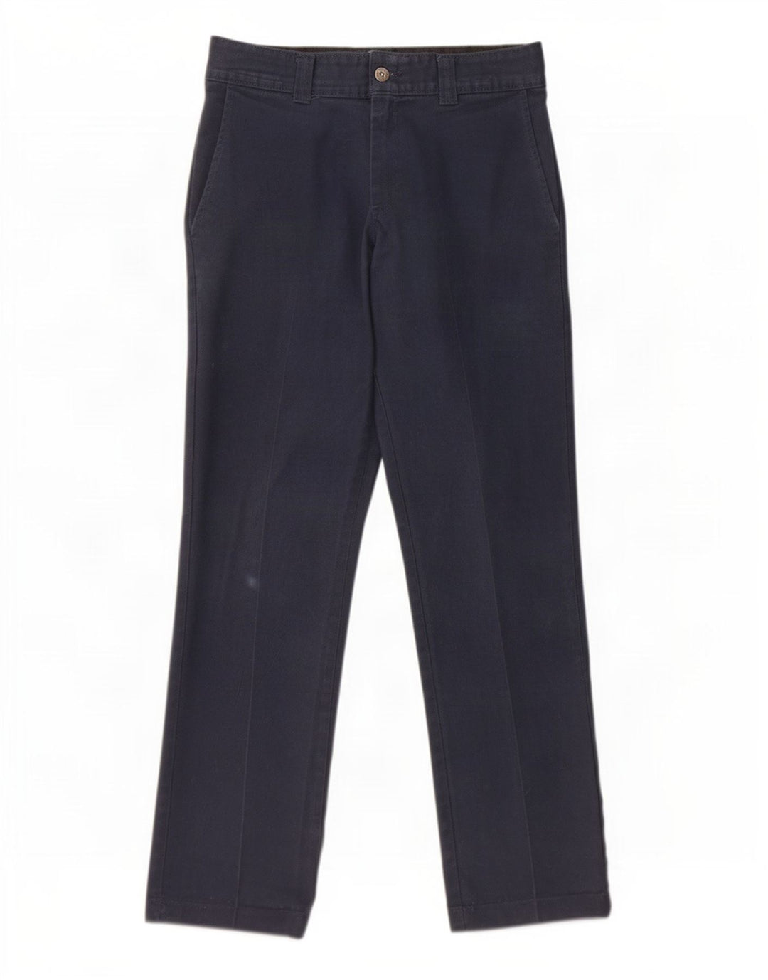 Calças Chino retas masculinas Dickies W30 L32 poliéster azul marinho