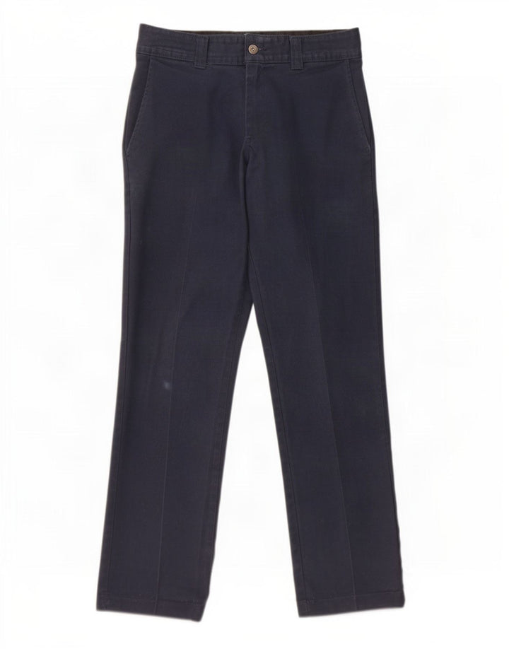 Calças Chino retas masculinas Dickies W30 L32 poliéster azul marinho