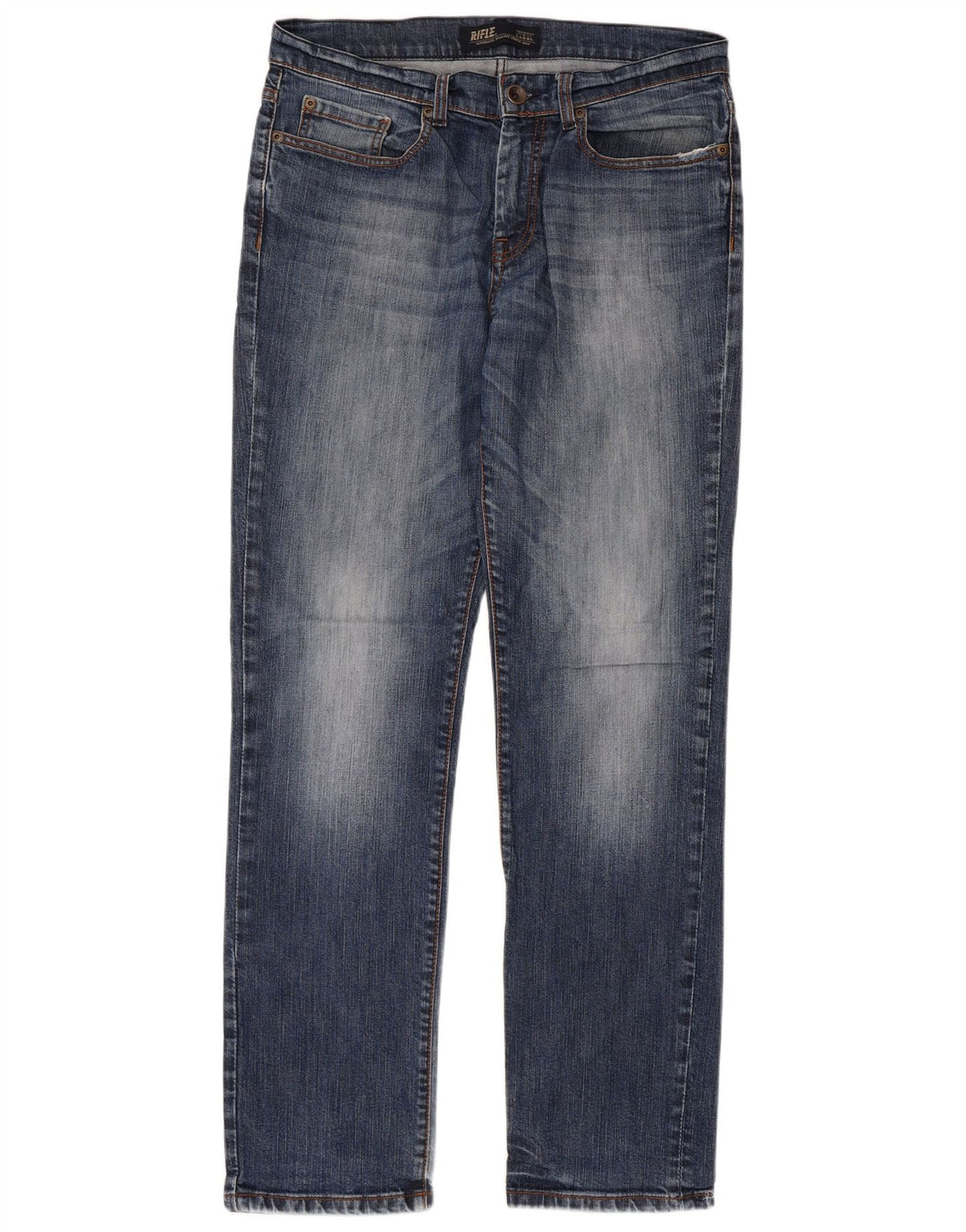 RIFLE Mens Straight Jeans W34 L33 Blue Cotton Vintage Rifle and Second-Hand Rifle from Messina Hembry 