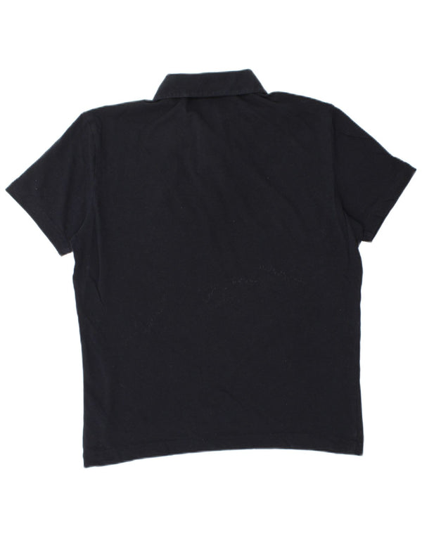 Camisa polo masculina Massimo Dutti médio algodão azul marinho