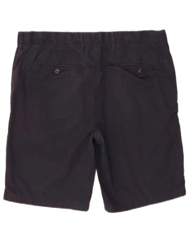 Shorts chino masculino Marks & Spencer W36 grande algodão azul marinho