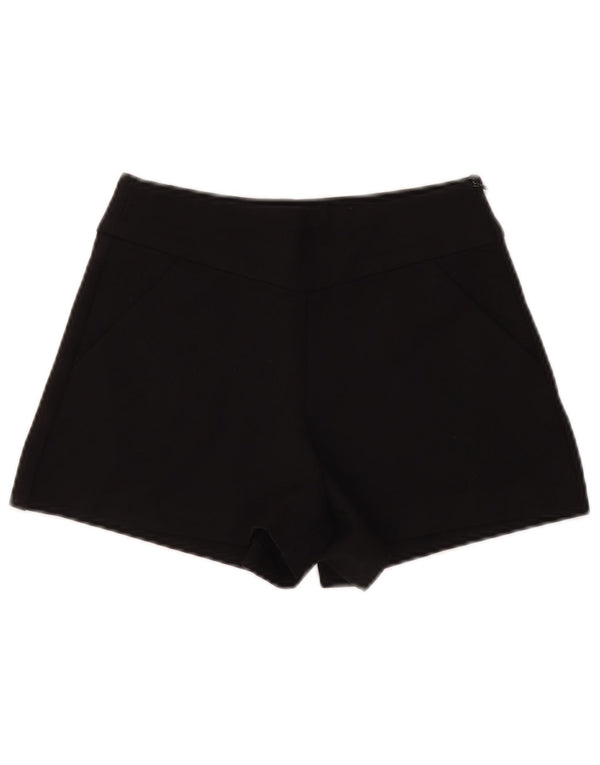 ZARA Shorts feminino cintura alta casual XS W24 preto viscose