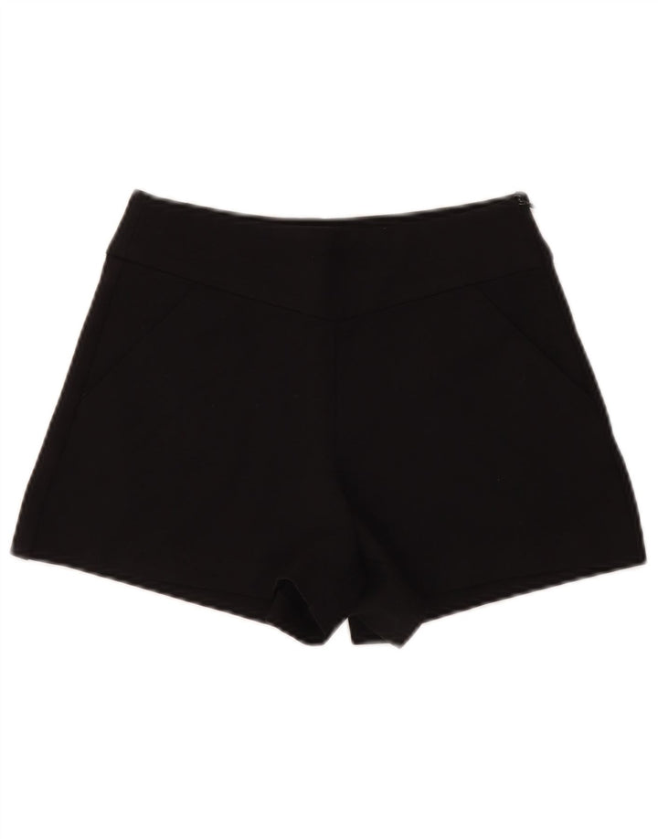 ZARA Shorts feminino cintura alta casual XS W24 preto viscose